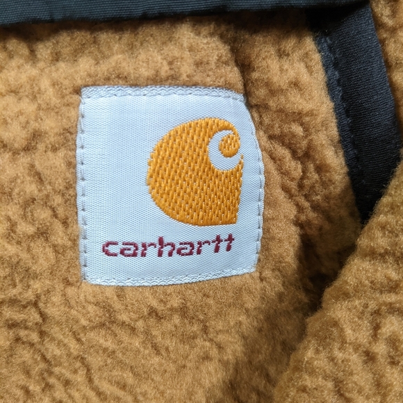 Carhartt Fleece Jacket Mens 2XL Brown Relaxed Fit Snap Front - Picture 6 of 12